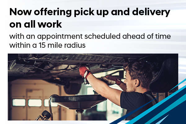 Now offering pick up and delivery on all work